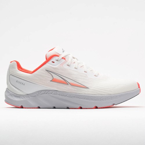 White / Coral Orthofeet Altra Rivera Women's Running Shoes | RYWJT8039