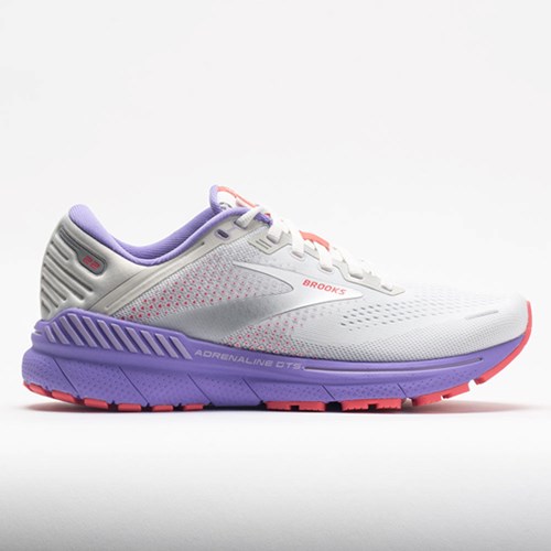 White / Coral / Purple Orthofeet Brooks Adrenaline GTS 22 Women's Running Shoes | JCANW1549