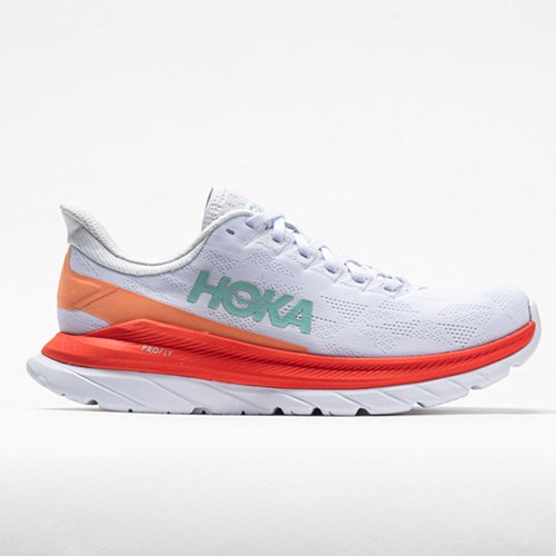 White / Fiesta Orthofeet Hoka One One Mach 4 Women's Running Shoes | ZFKBJ9563