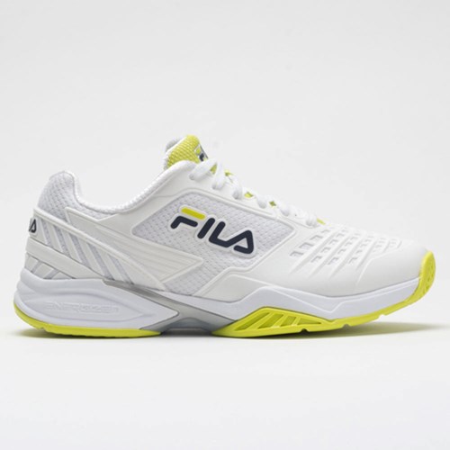 White / Fila Navy / Wild Lime Orthofeet Fila Axilus 2 Energized Women's Tennis Shoes | KJSGW5281