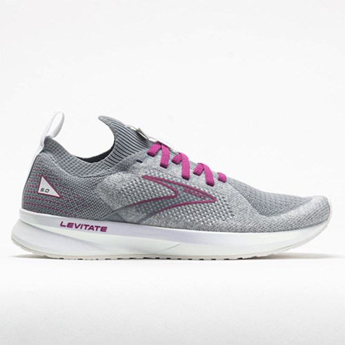 White / Gray / Baton Rouge Orthofeet Brooks Levitate Stealthfit 5 Women's Running Shoes | EPNIL2315