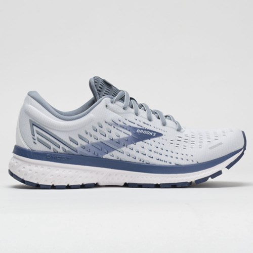 White / Gray / Deep Cobalt Orthofeet Brooks Ghost 13 Men's Running Shoes | XUCSI4578