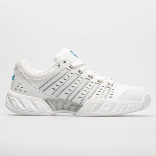 White / Hawaiian Ocean Orthofeet K-Swiss Bigshot Light LTR Women's Tennis Shoes | QNBIC5084