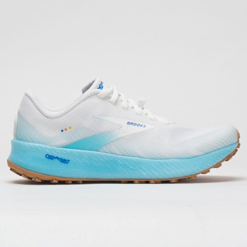 White / Iced Aqua / Blue Orthofeet Brooks Catamount Women's Trail Running Shoes | OAJUQ4716