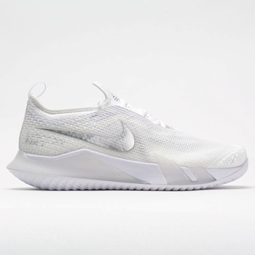 White / Metallic Silver / Grey Fog Orthofeet Nike React Vapor NXT Women's Tennis Shoes | UXQNY8631