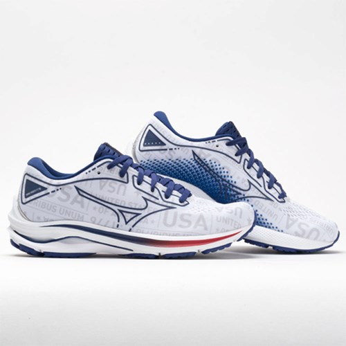 White Orthofeet Mizuno Wave Rider 25 1776 Women's Running Shoes | QNSTW2148