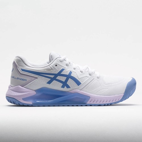 White / Periwinkle Blue Orthofeet ASICS GEL-Challenger 13 Women's Tennis Shoes | PYKSR8479