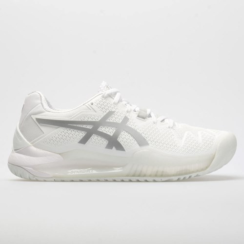 White / Pure Silver Orthofeet ASICS GEL-Resolution 8 Men's Tennis Shoes | DCEZA6428