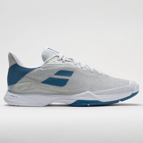 White / Saxony Blue Orthofeet Babolat Jet Tere Men's Tennis Shoes | PNCSG4156