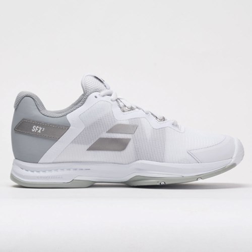 White / Silver Orthofeet Babolat SFX3 Women's Tennis Shoes | PFMRD3984