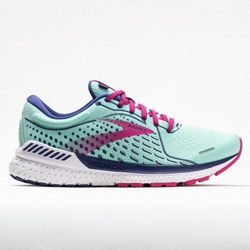 Yucca / Navy Blue / Fuchsia Orthofeet Brooks Adrenaline GTS 21 Women's Running Shoes | QEPDG6790